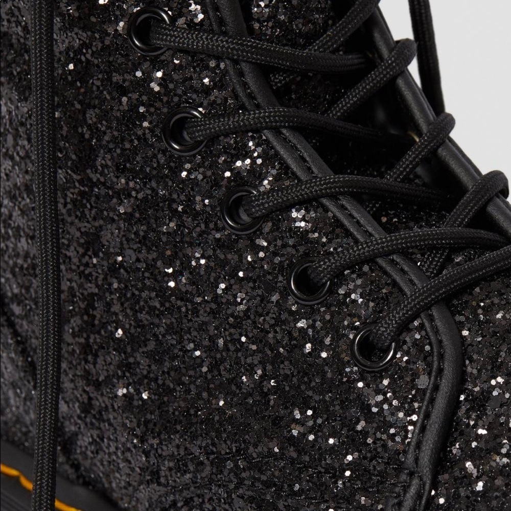 Dr.Marten JADON GLITTER  BLACK CHUNKY GLITTER - Picture 2 of 16